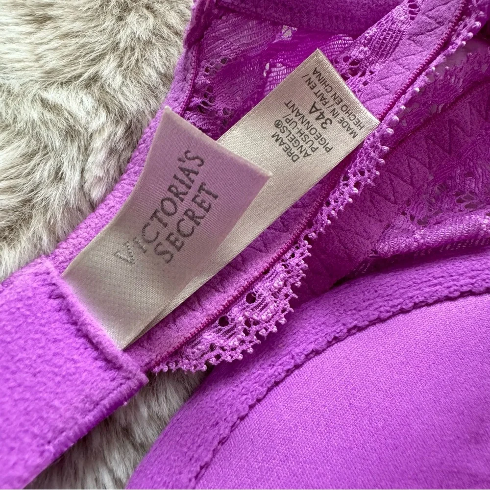 Victoria's Secret | Purple Lace | Dream Angel's Push Up | Sz. 34A - Picture 4 of 6